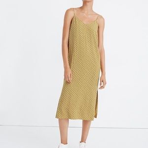 Madewell side slit slip dress.